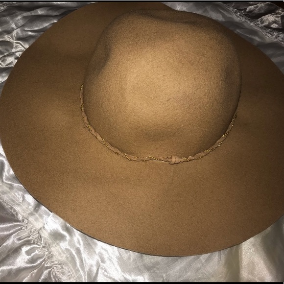 Gold braided- Trim Floppy Hat - Picture 3 of 5